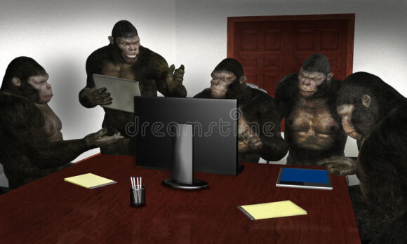 funny-business-sales-team-meeting-group-gorillas-office-room-discussing-marketing-strategy-65395689