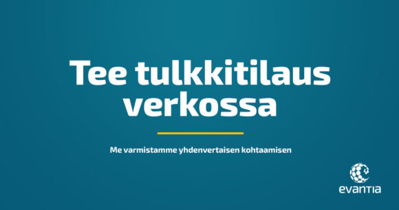Mediakumpu WordPress-sivut yrityksille: Evantia - Tee tulkkitilaus verkossa