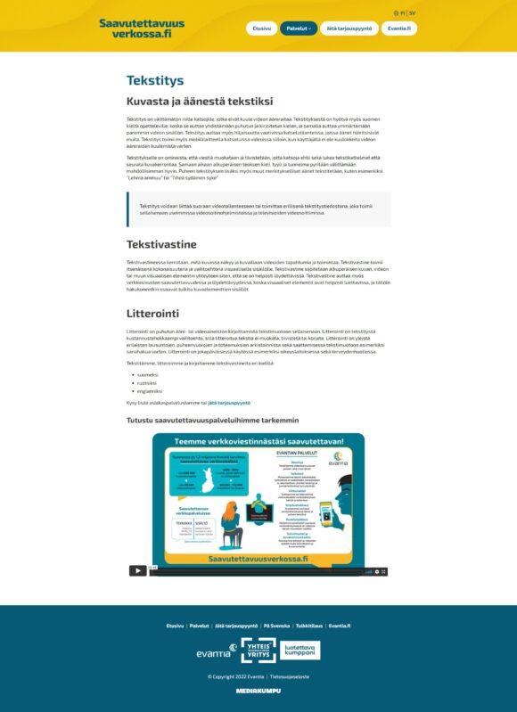Mediakumpu WordPress-sivut yrityksille: Saavutettavuusverkossa.fi
