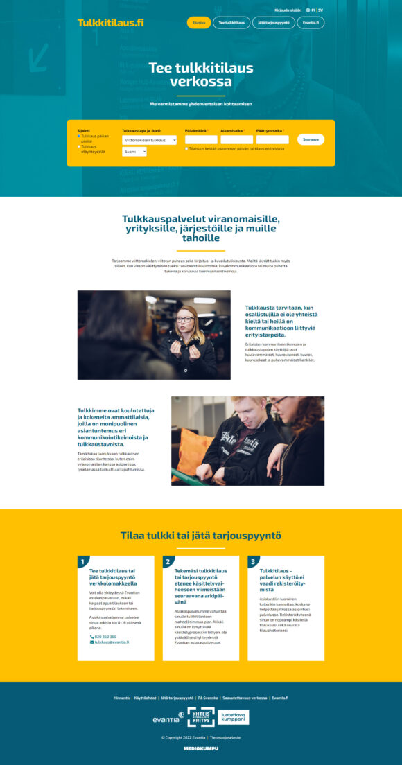 Mediakumpu WordPress-sivut yrityksille: Evantia ja Saavutettavuusverkossa