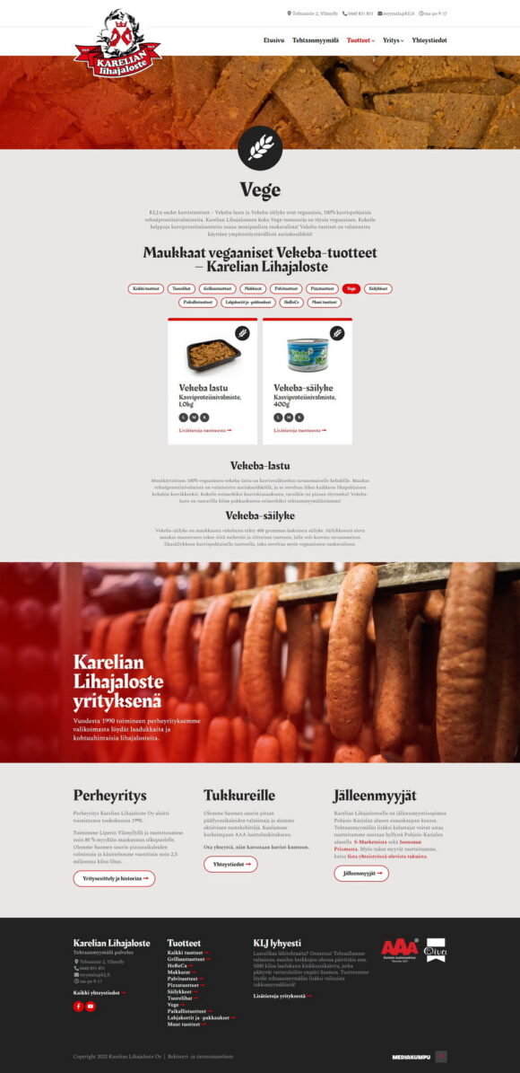 Mediakumpu WordPress-kotisivut Joensuu | karelianlihajaloste.fi sivusto, tuotekategoria Vekeba Seitan