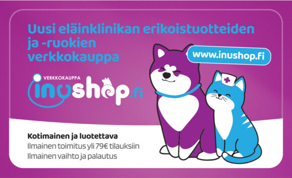 Mainossuunnittelu, InuVet ja InuShop - Mediakumpu Oy graafinen suunnittelu