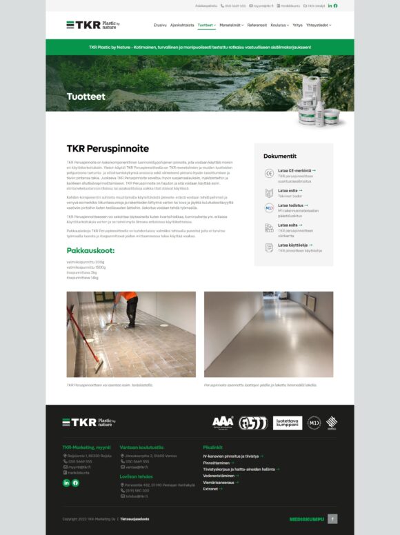 TKR Plastic by Nature | Joensuu | Mediakumpu WordPress-kotisivut