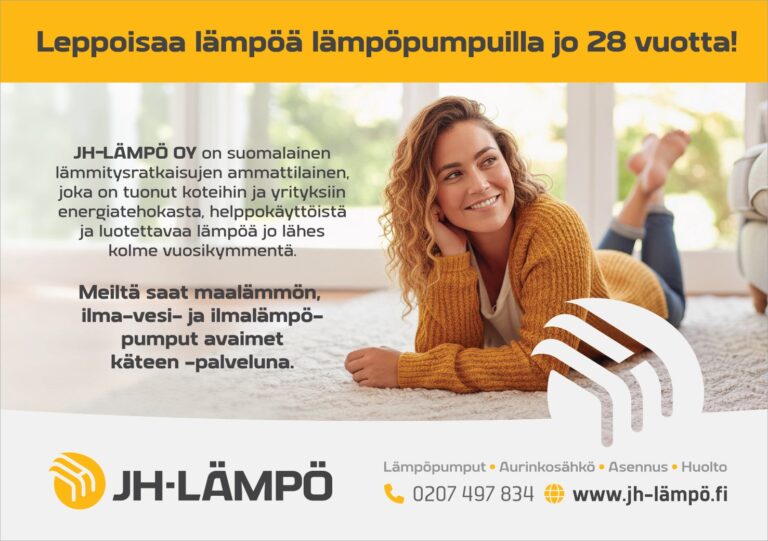 JH-Lämpö 125x88mm brändimainos 2025-11
