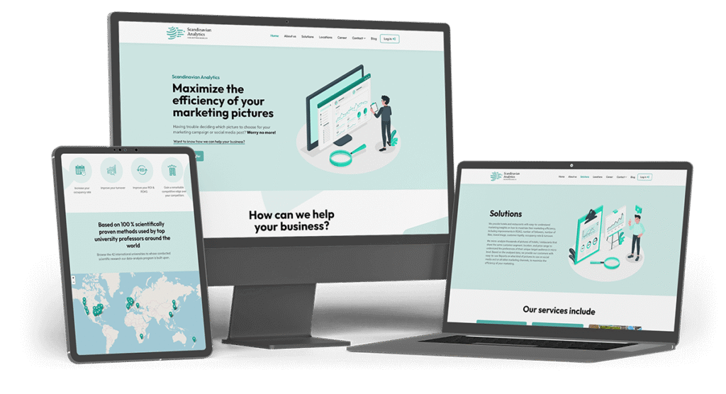 Scandinavian Analytics – Yrityksen kotisivut ja extranet